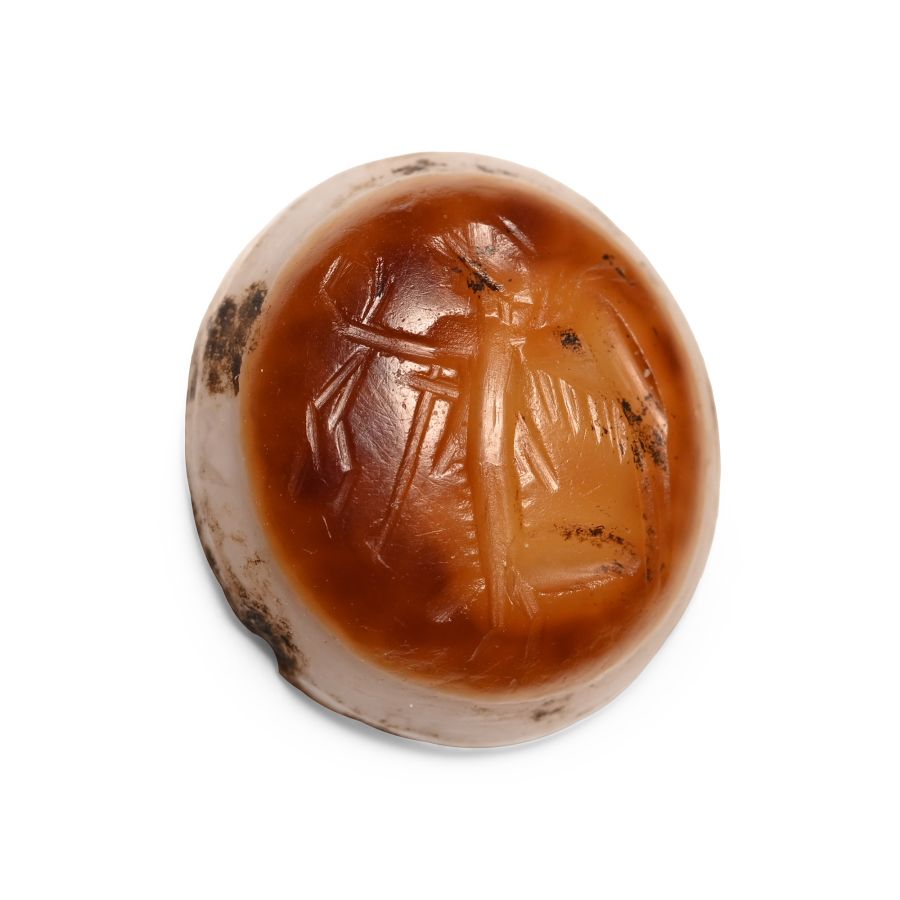 Roman Banded Agate Gemstone with Victory