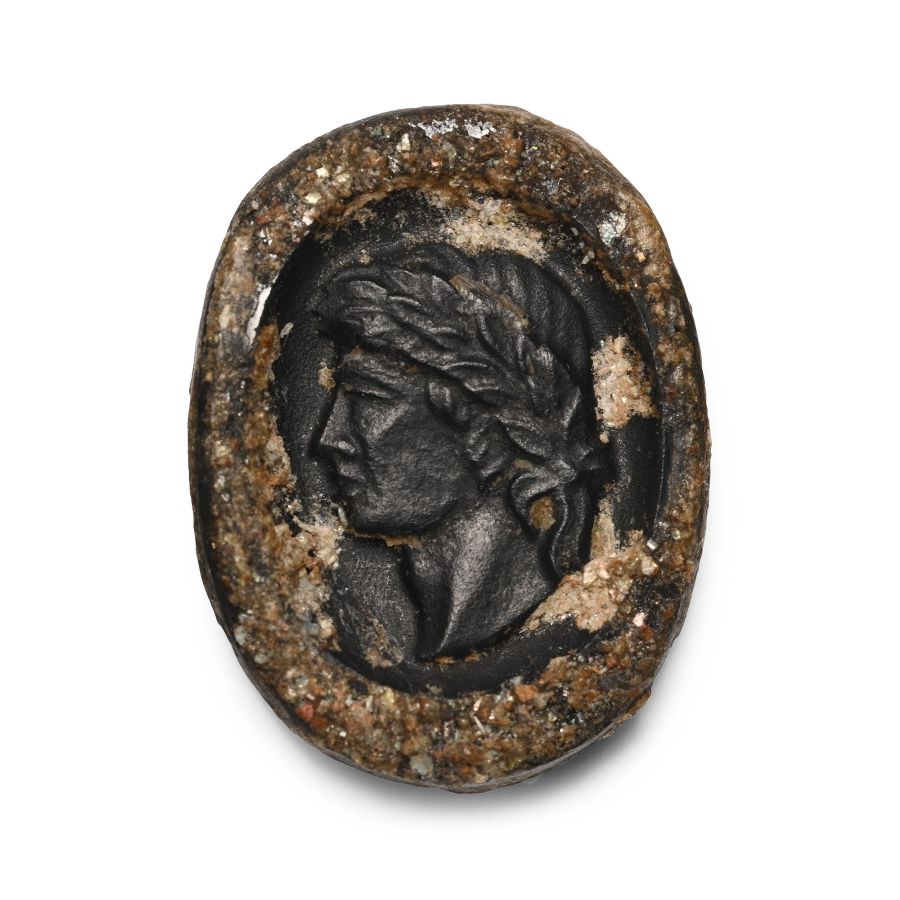 Post Medieval Glass Cameo Portrait