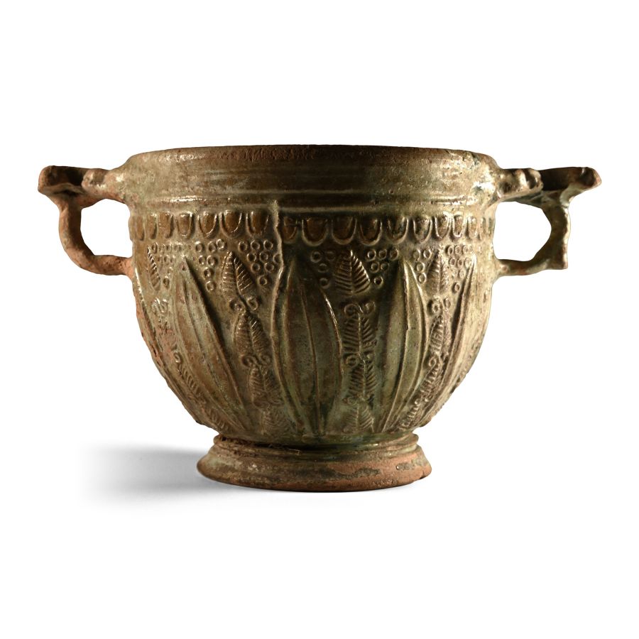 Roman Lead-Glazed Lotus Cup