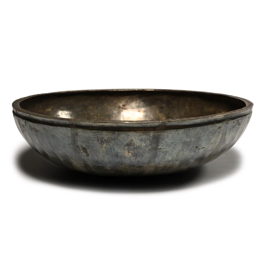 Sasanian Silver Bowl with Incised Bird