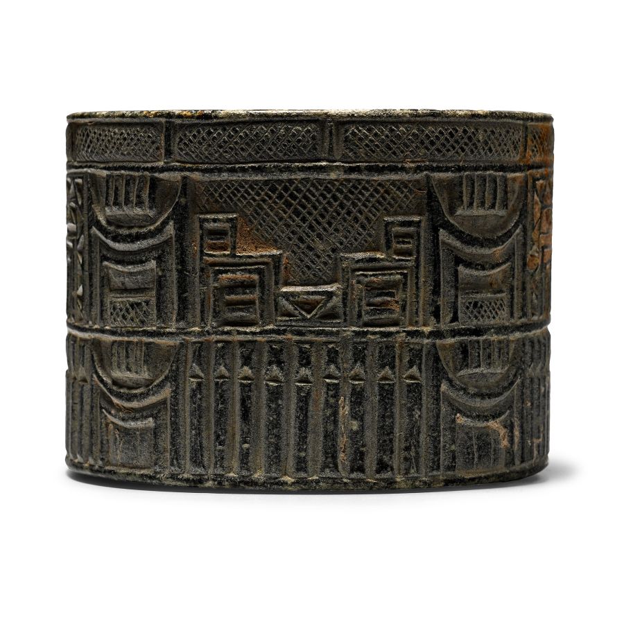 Bactrian Decorated Stone Vessel