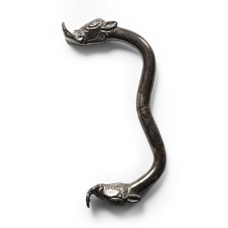 Achaemenid Silver Animal-Headed Handle