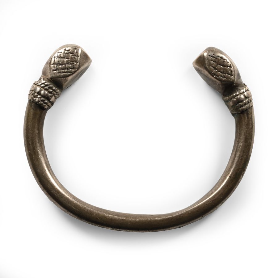 Western Asiatic Silver Bracelet with Polyhedral Terminals