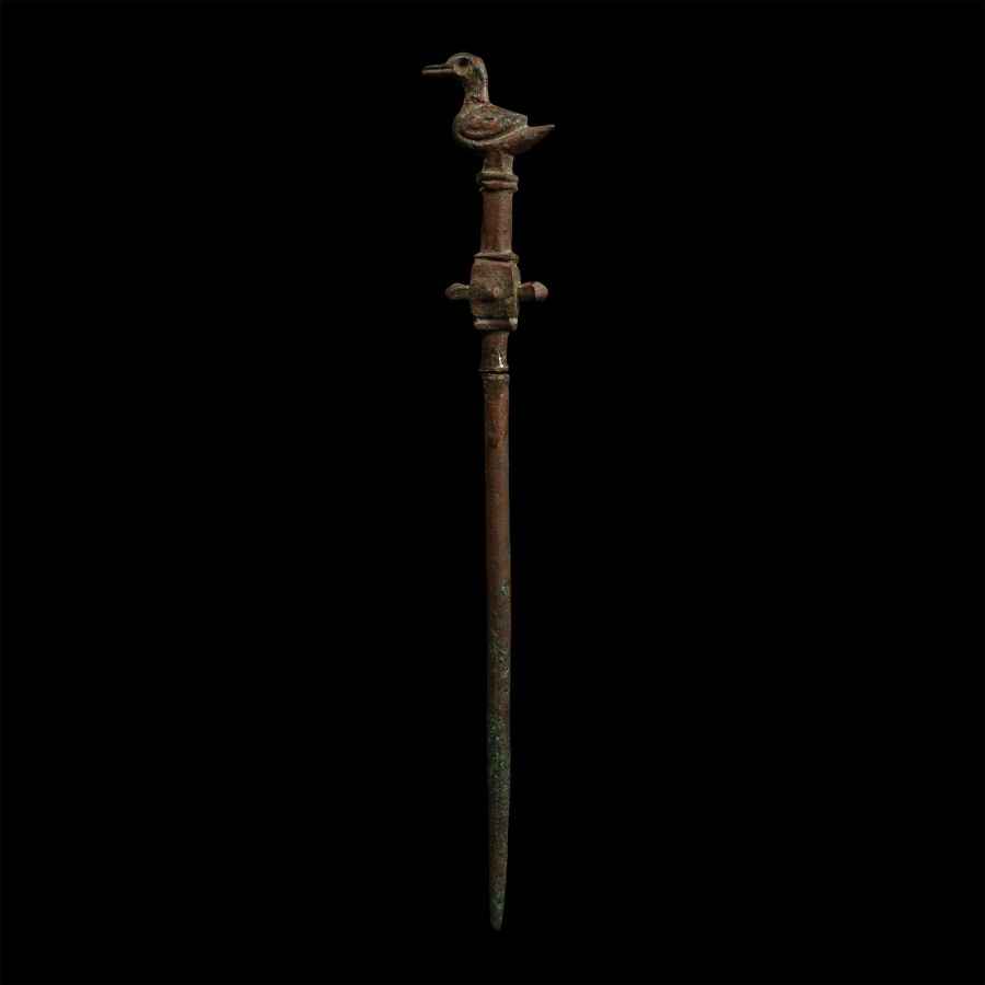 Byzantine Bronze Pin with Duck