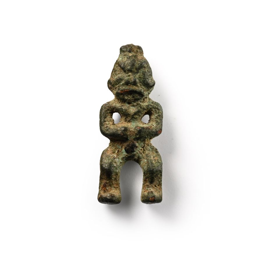 Assyrian Bronze Amulet in the Shape of Humbaba