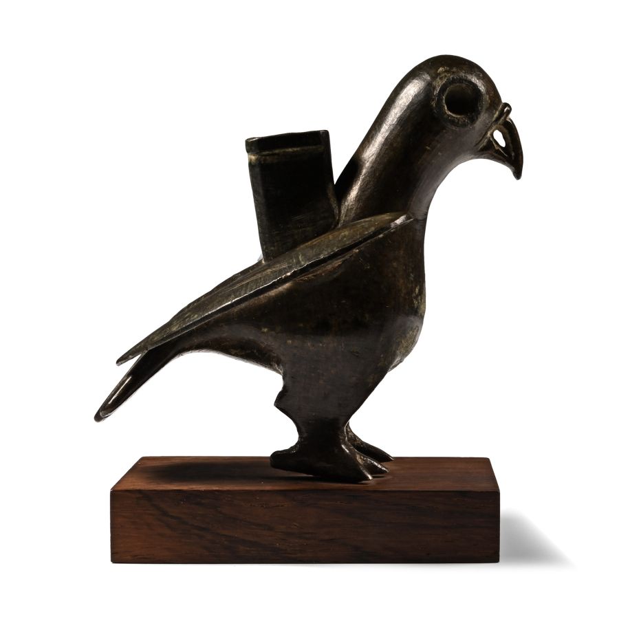 Western Asiatic Bronze Incense Burner in the Shape of an Eagle