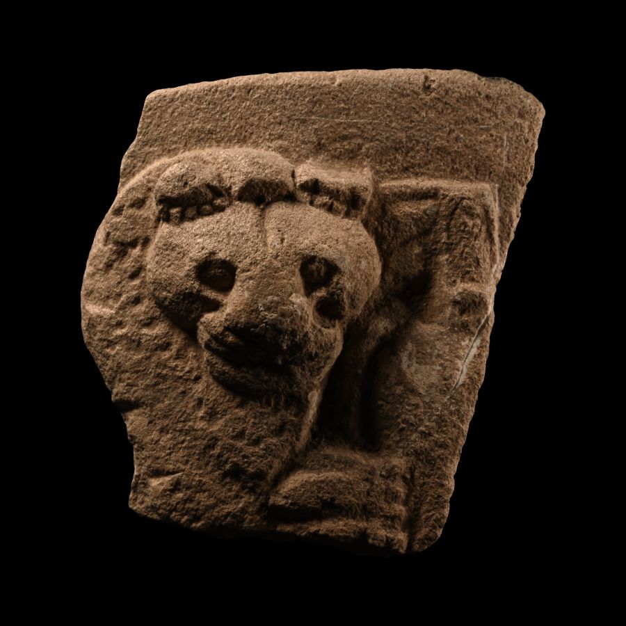 Sumerian Limestone Plaque with Lion
