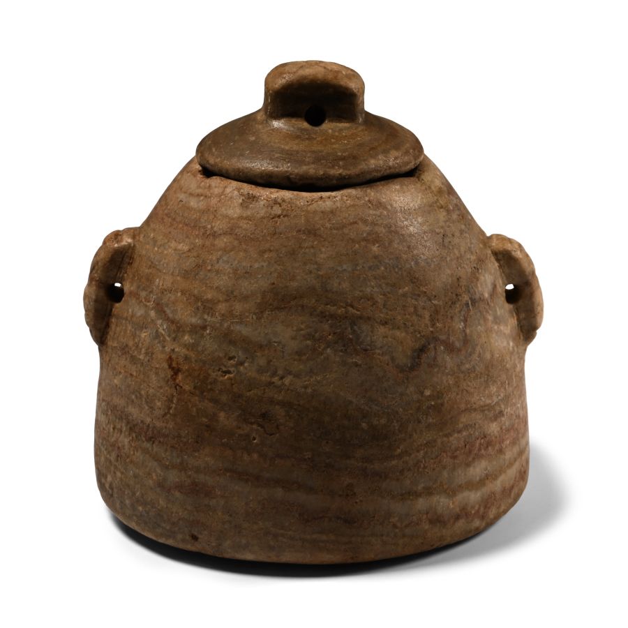 Sumerian Stone Kohl Pot with Two Suspension Holes