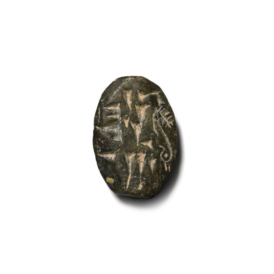 Mesopotamian Stone Seal with Engraved Design