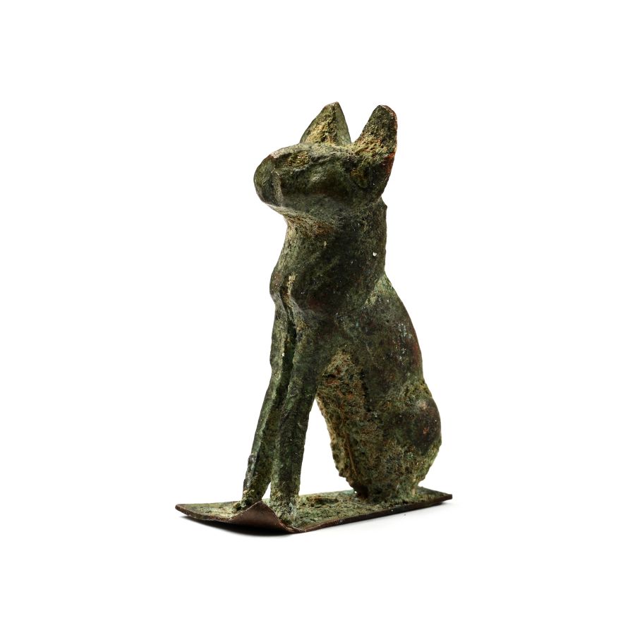Egyptian Bronze Bastet Cat Amulet