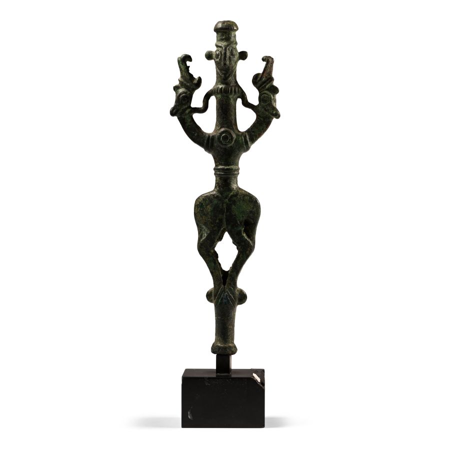 Luristan Bronze Finial with Master of Animals