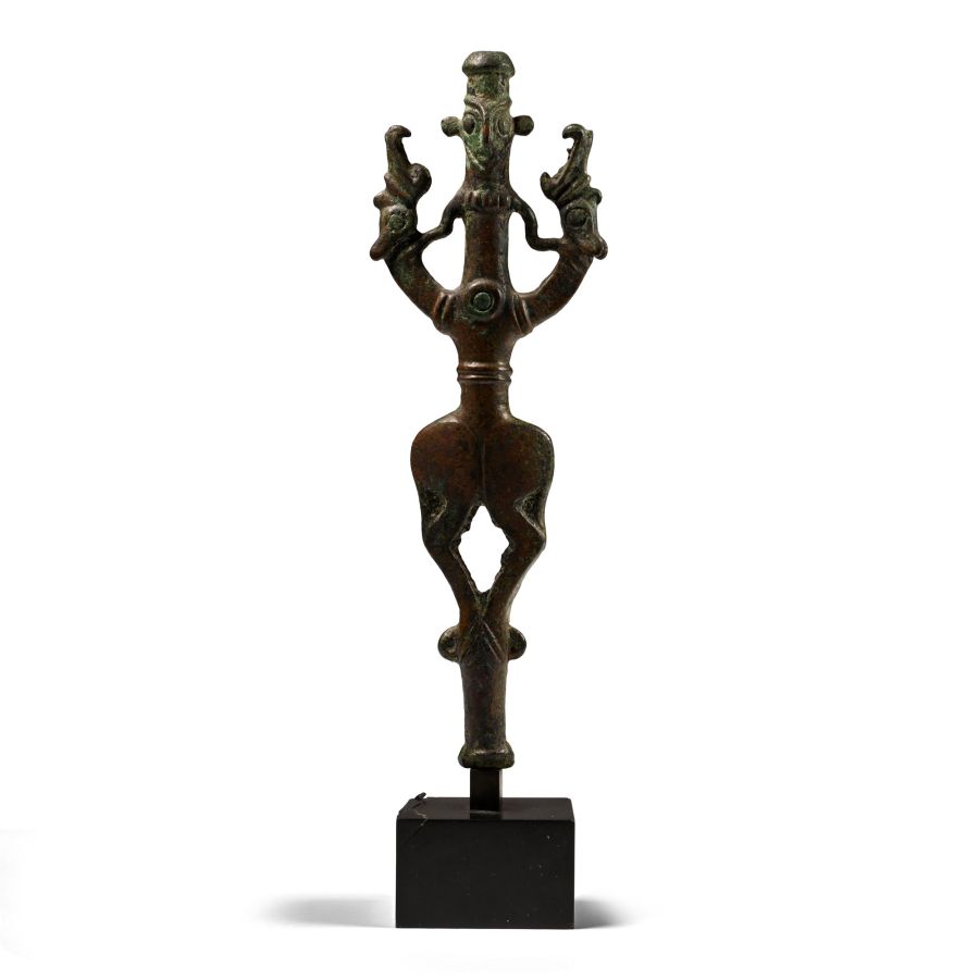 Luristan Bronze Finial with Master of Animals
