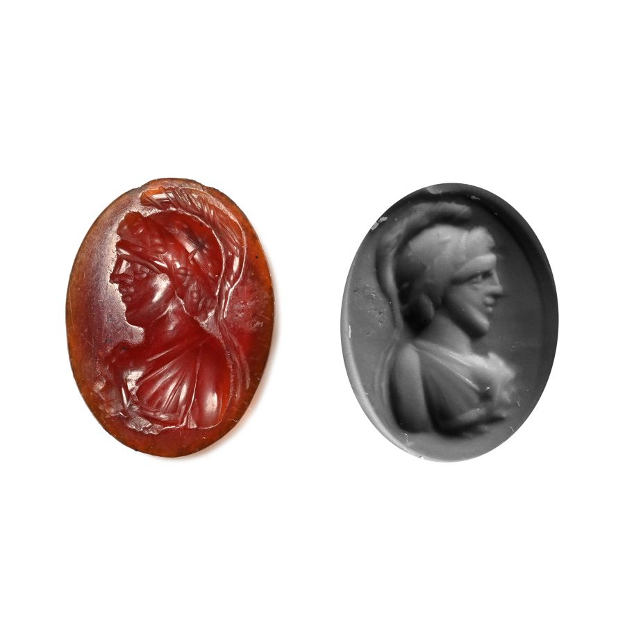 Roman Carnelian Gemstone of Athena