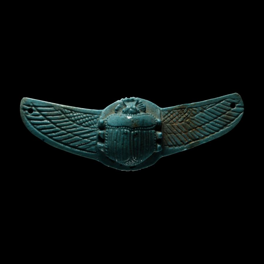 Egyptian Blue Faience Scarab