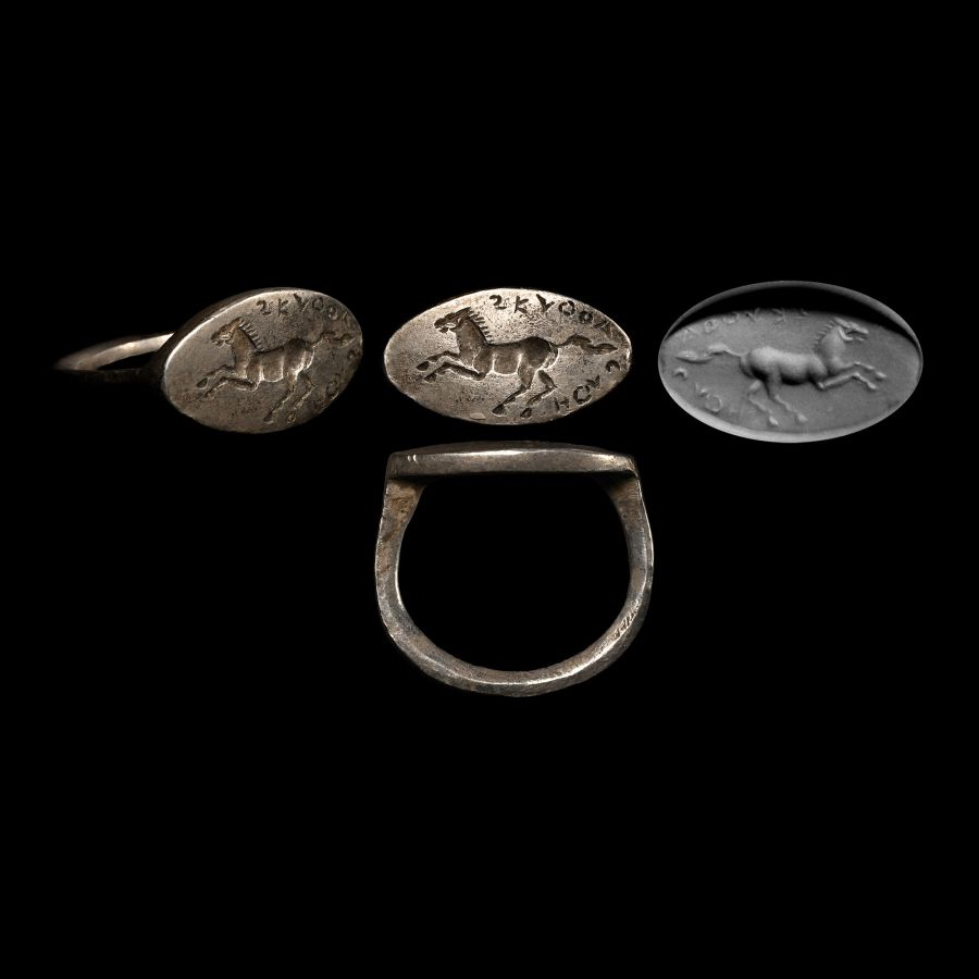 Greek Silver Ring for Skythos