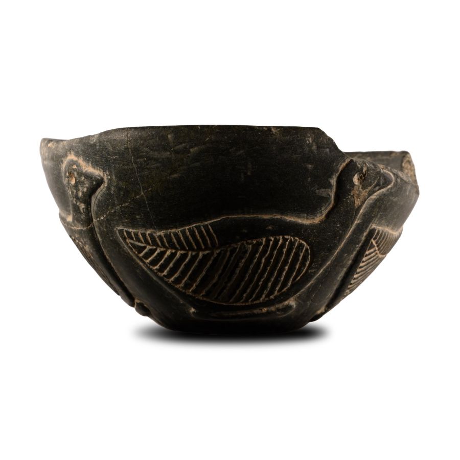 Western Asiatic Stone Bowl with Birds