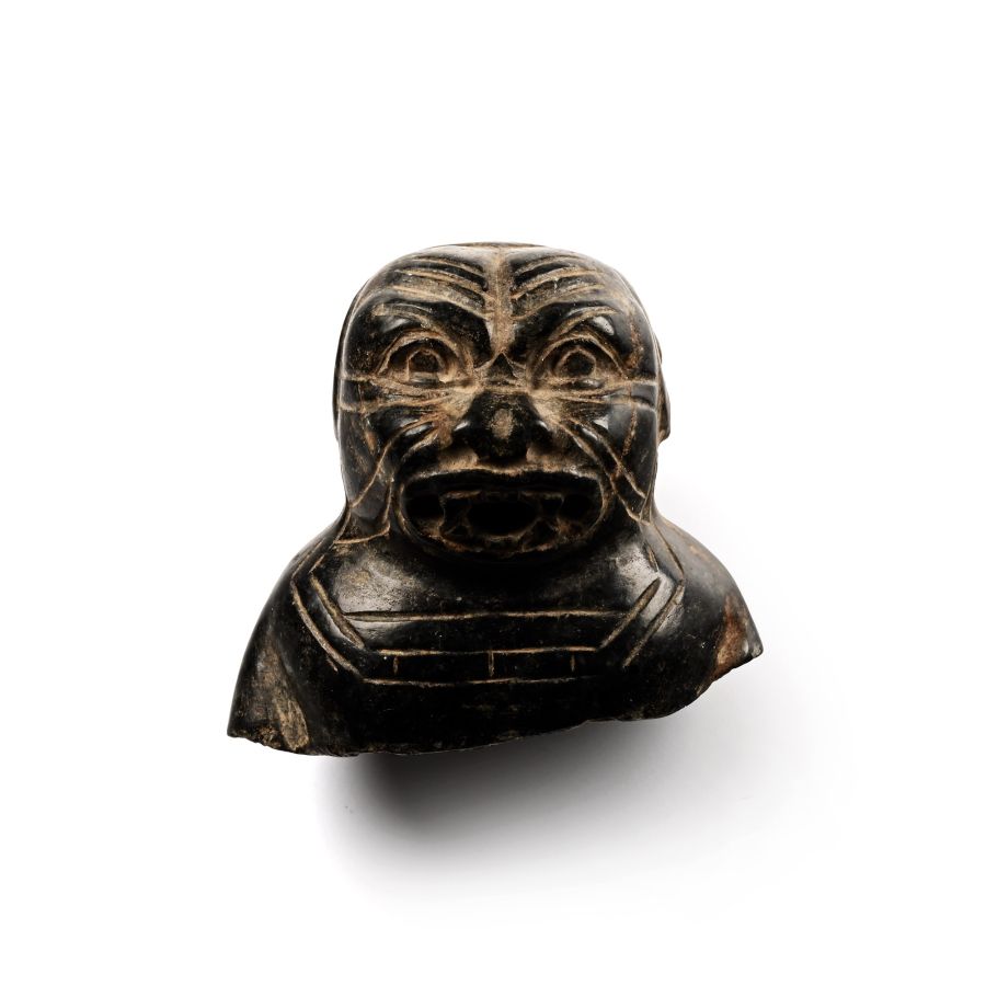 Assyrian Stone Bust of the Demon Humbaba