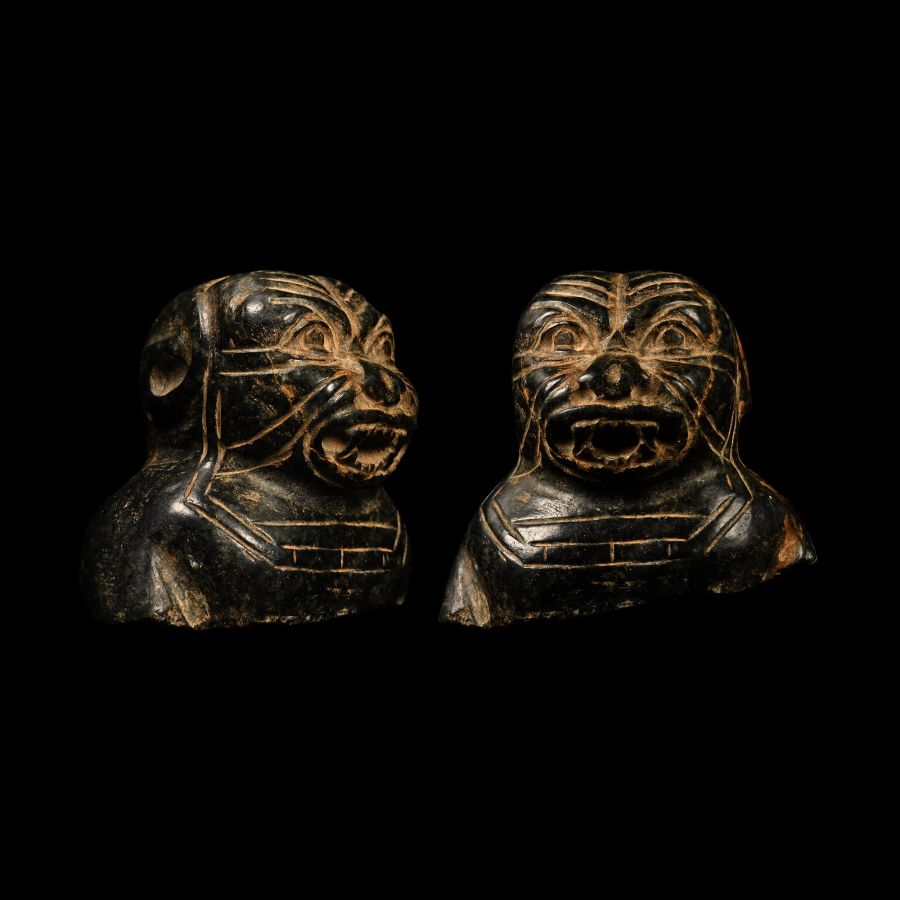Assyrian Stone Bust of the Demon Humbaba