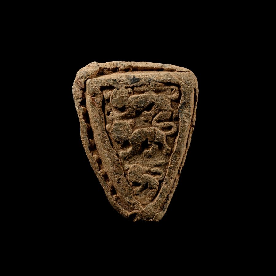 Medieval Lead Trade Weight with Three Lions of England
