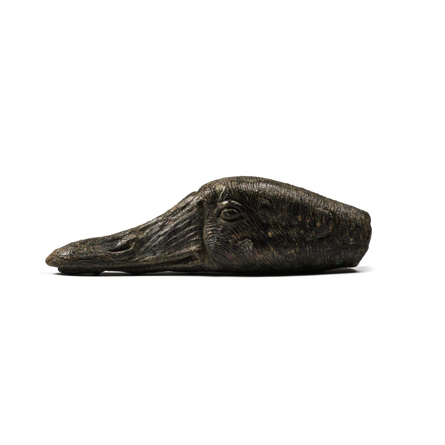 Greek Bronze Duck's Head
