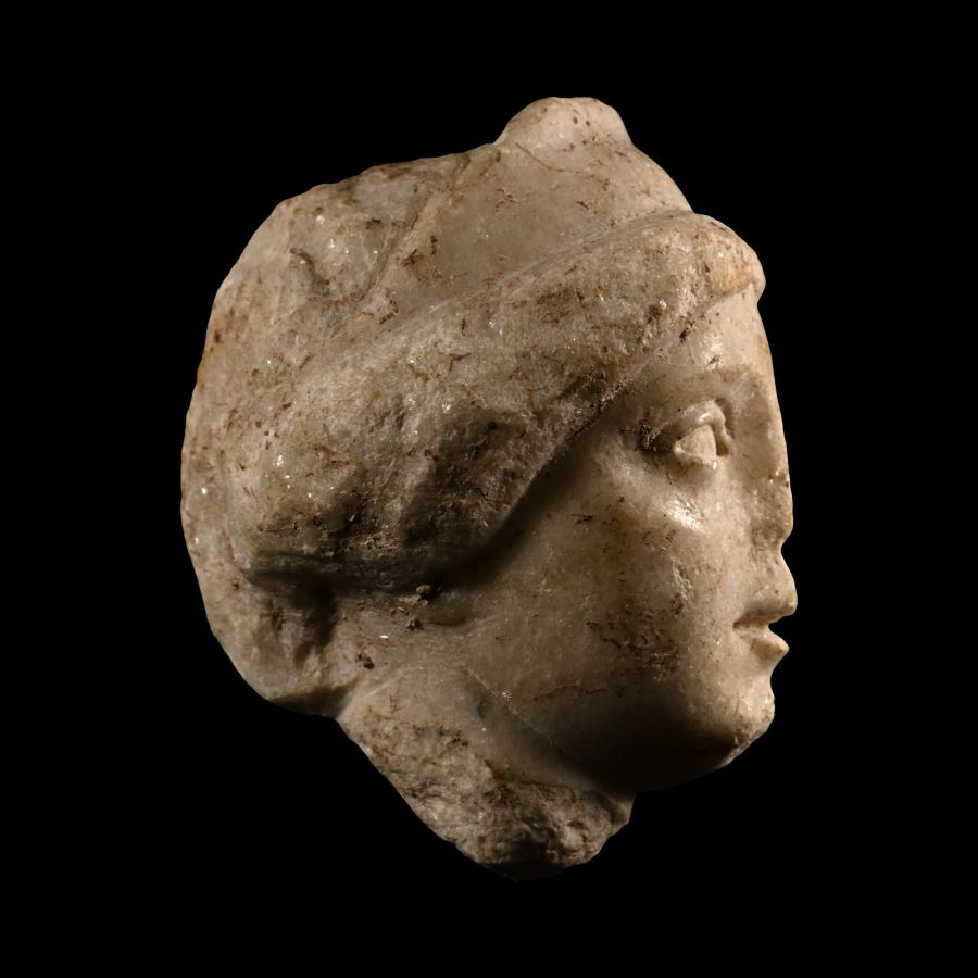 Hellenistic Marble Head of a Woman