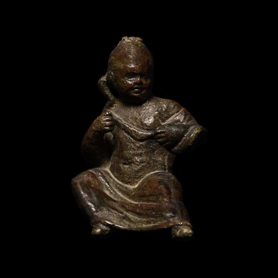 Roman Bronze Statuette of Harpocrates