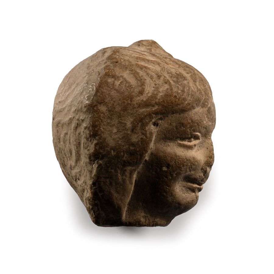 Roman Limestone Head of a Woman