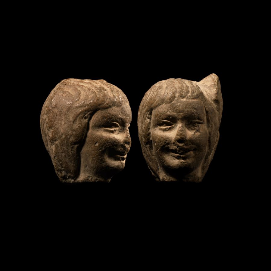 Roman Limestone Head of a Woman