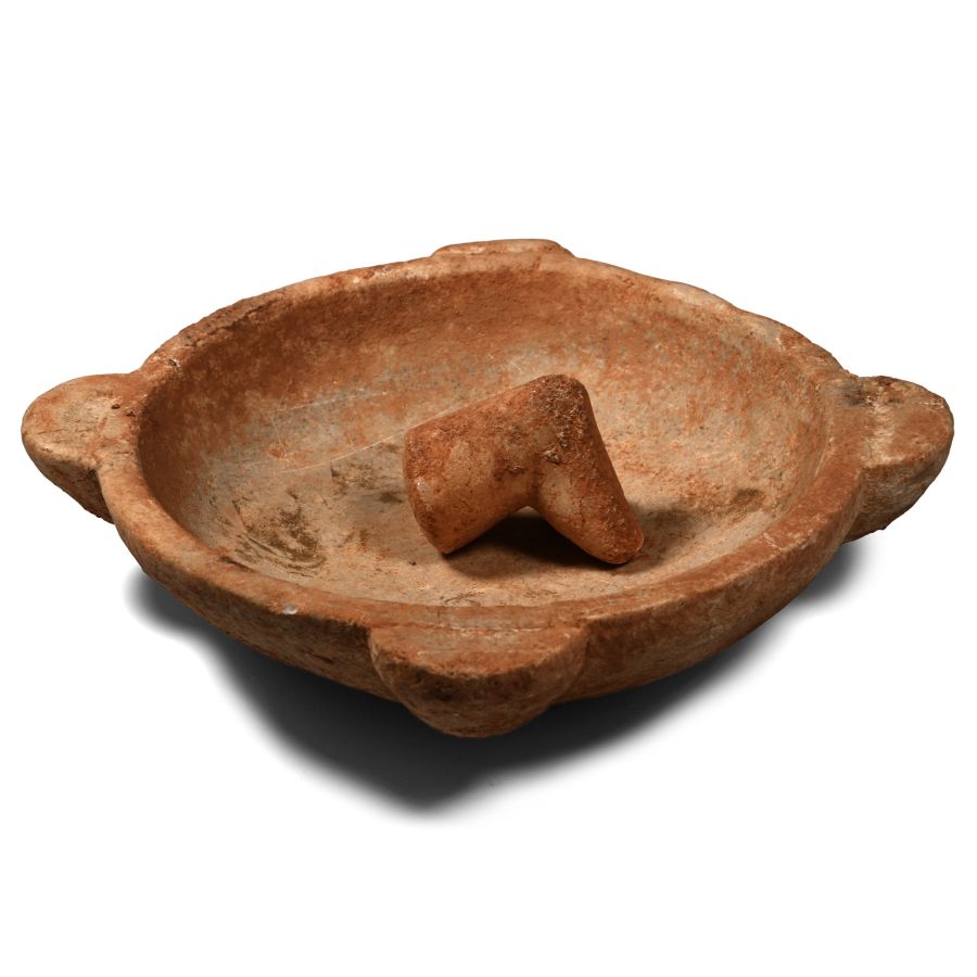 Mesopotamian Marble Mortar with Pestle