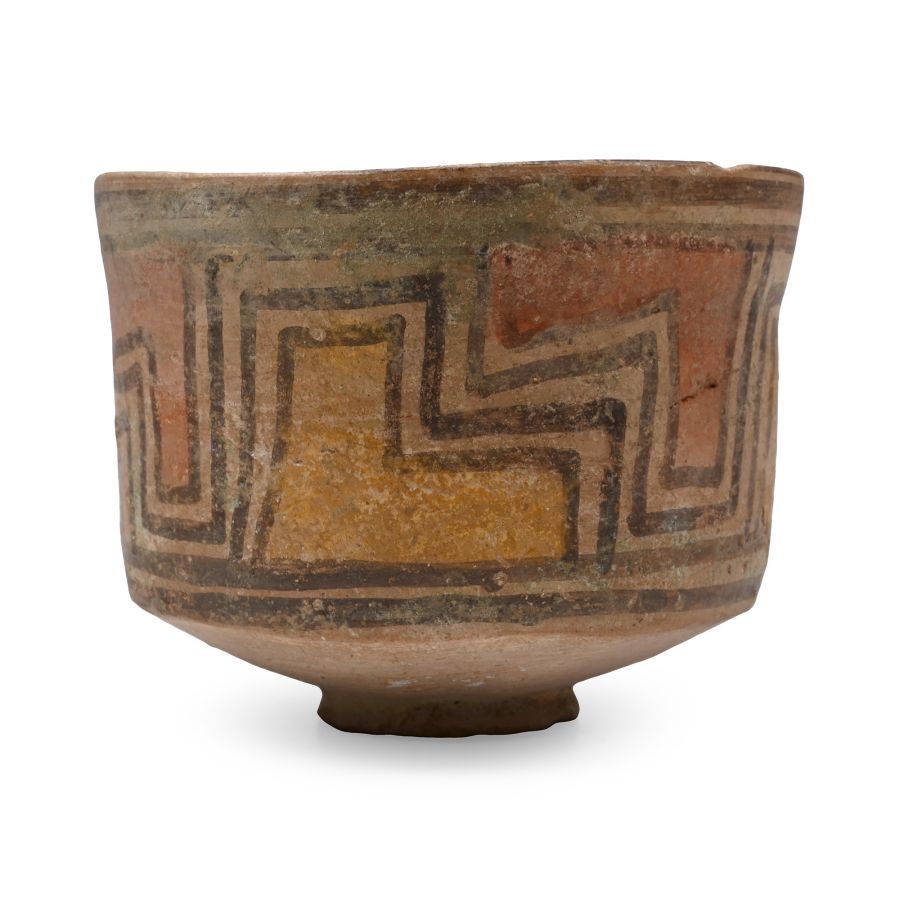 Indus Valley Painted Geometric Pottery Bowl