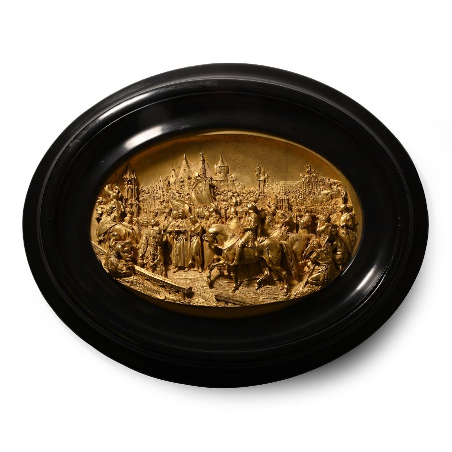 Framed Scene of St Louis Bearing the Crown of Thorns to Sainte-Chapelle