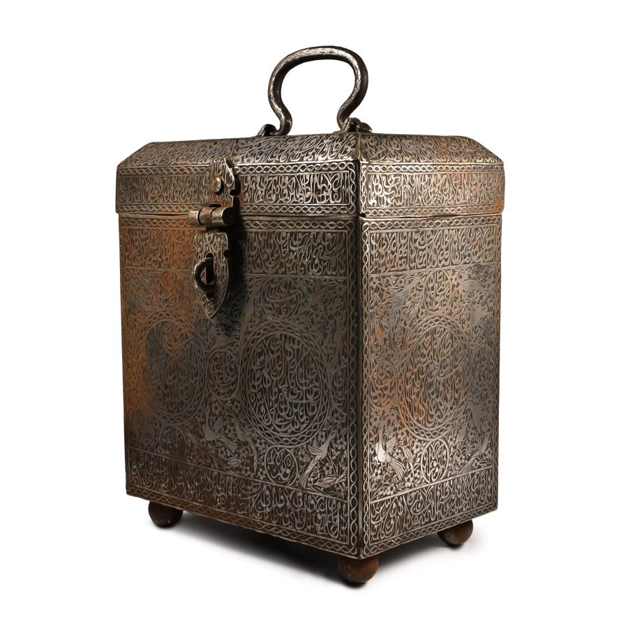Western Asiatic Style Steel Calligraphic Strong Box