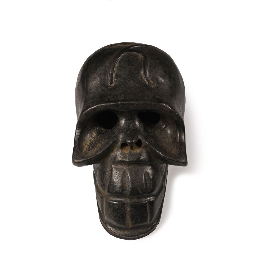 Tibetan Buddhist Carved Stone Skull
