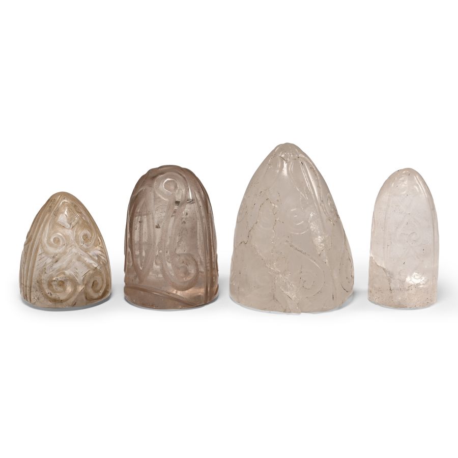 Western Asiatic Style Rock Crystal Gaming Piece Group