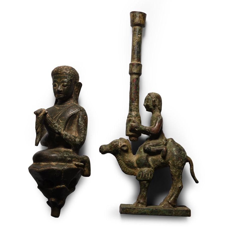 Western Asiatic and Asian Style Bronze Statuette Group
