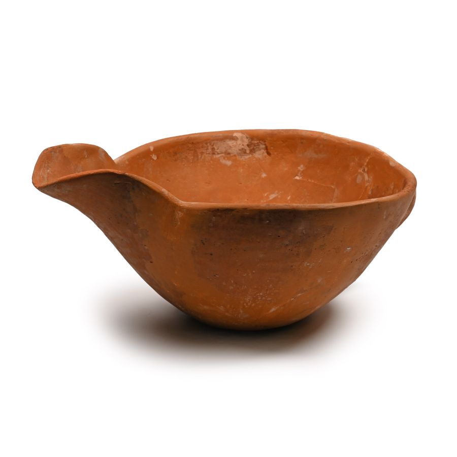 Amlash Terracotta Vessel with Wide Spout