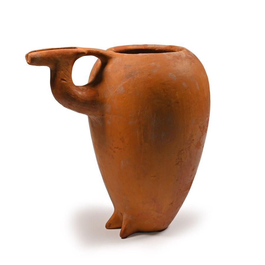 Luristan Terracotta Jar with Bird Feet and Spout