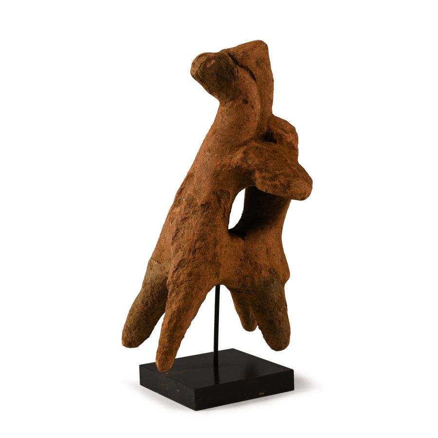 Archaic Greek Terracotta Mounted Warrior