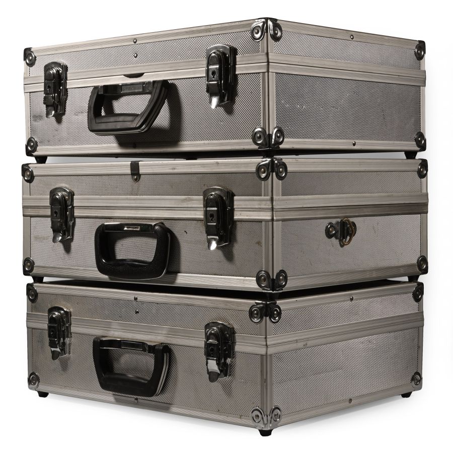Group of Three [3] Aluminium Carry Cases