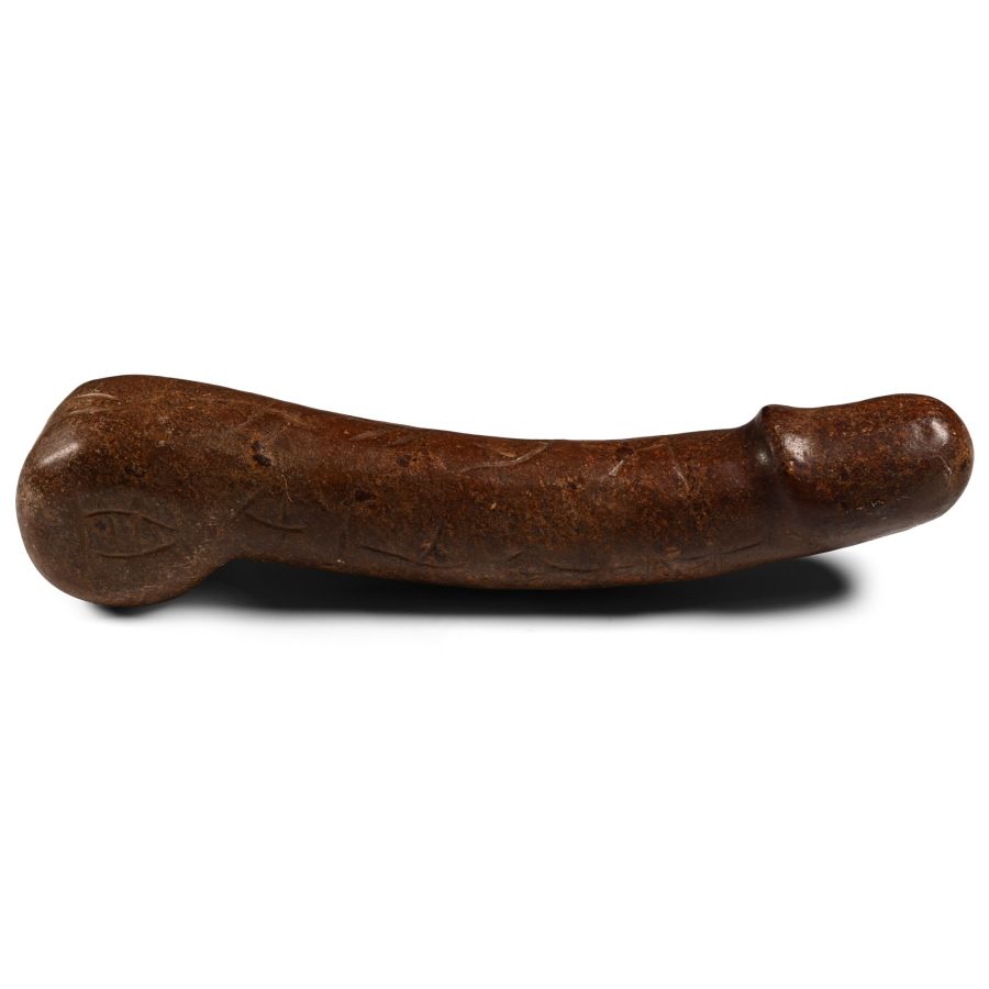 Large Chinese Style Red Stone Phallus