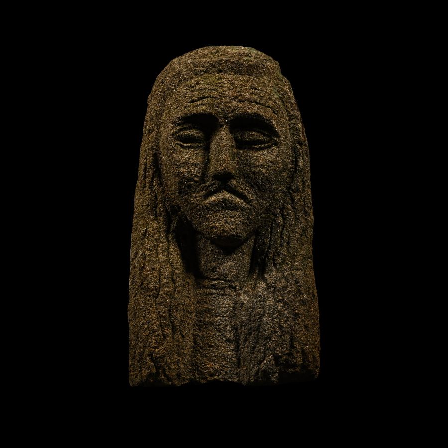 Celtic Style Stone Head