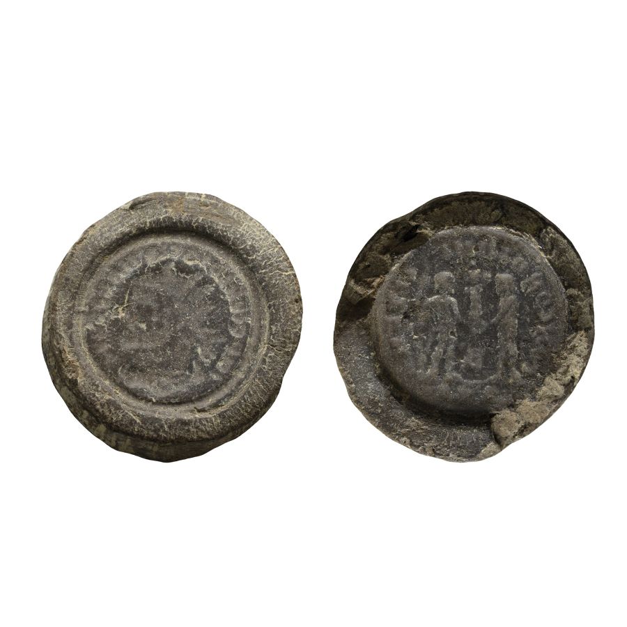 Roman Maximian Terracotta Forger's Coin Mould