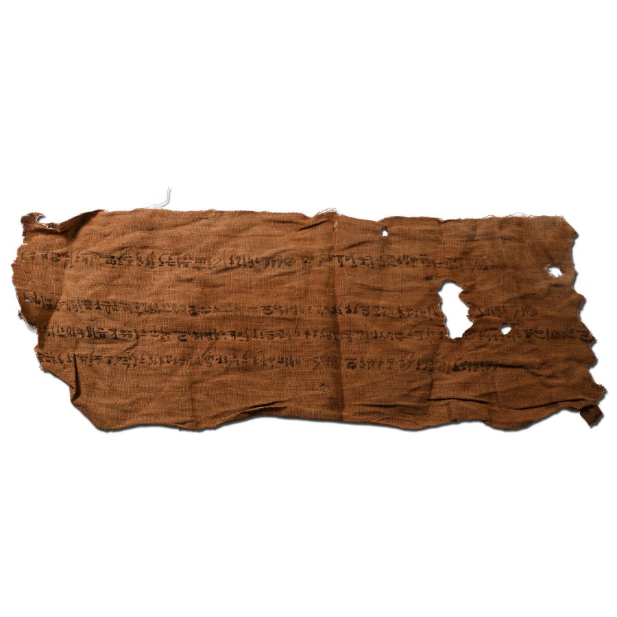 Egyptian Mummy Shroud Section with Hieratic Text