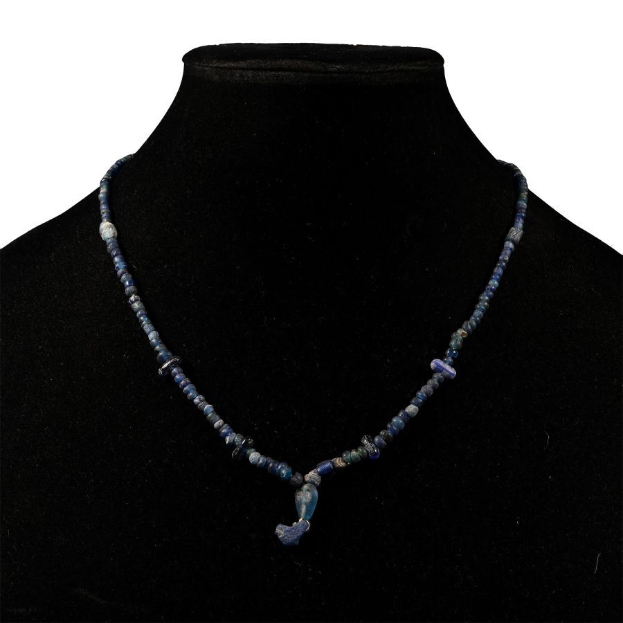 Roman Blue Glass Bead Necklace String