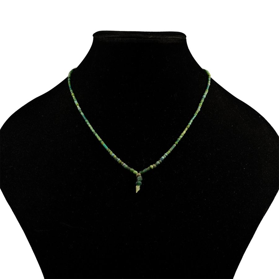 Roman Green Glass Bead Necklace String