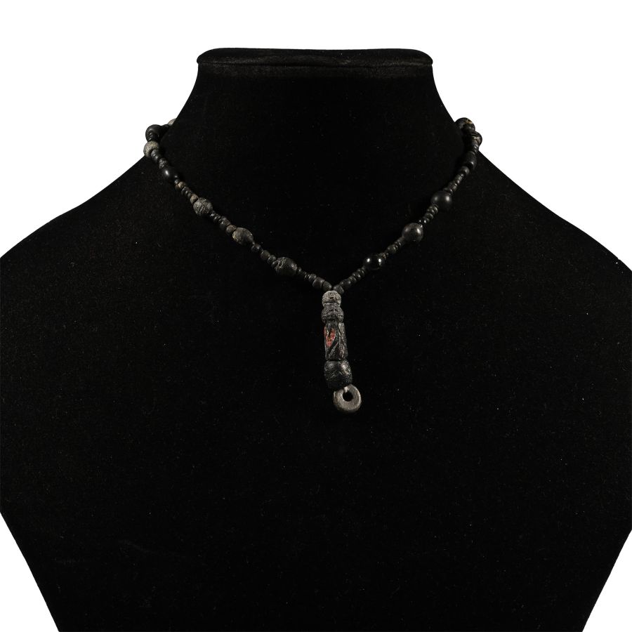 Roman Black Glass Bead Necklace String