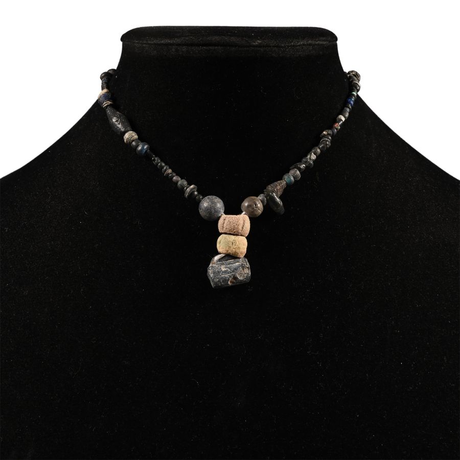 Roman Black Glass Bead Necklace String