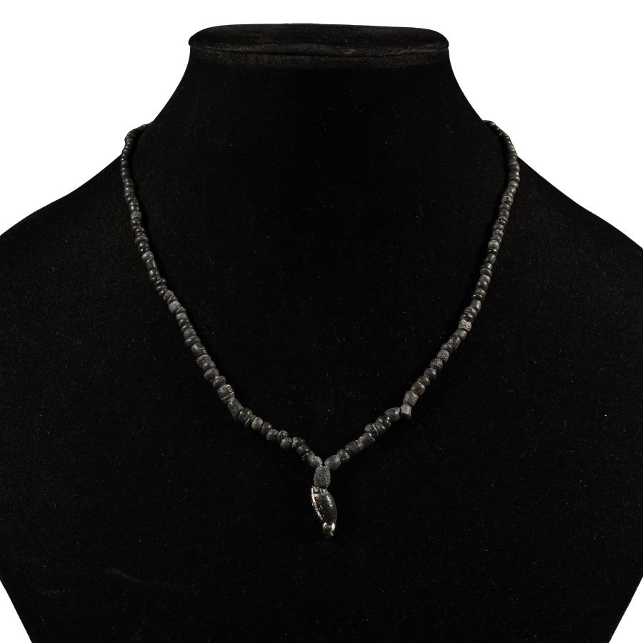 Roman Black Glass Bead Necklace String