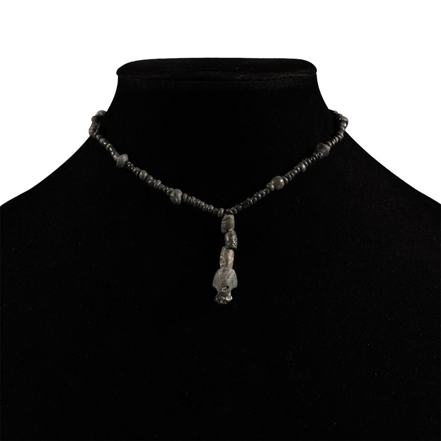 Roman Black Glass Bead Necklace String