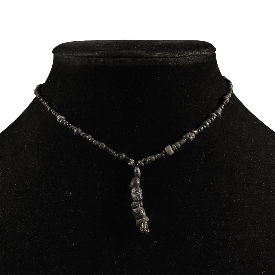 Roman Black Glass Bead Necklace String